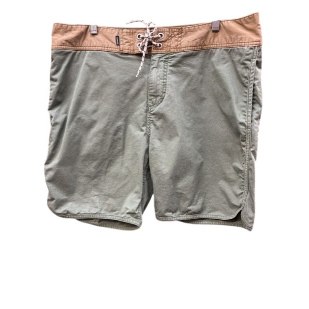 Quiksilver‎ Mens Board Shorts Size 34 Olive Green Tan Original Surf Company
